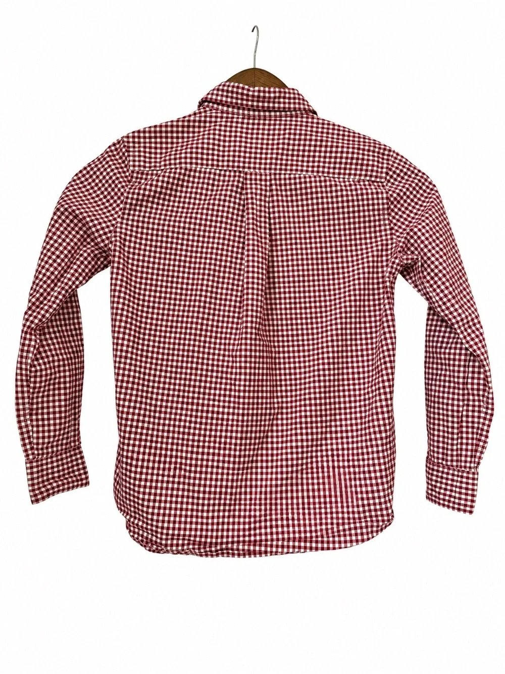 Ralph Lauren Boys Size 7 Red Gingham Cotton Button-Down Shirt